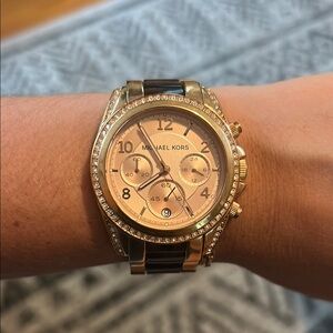 Michael Kors Rose Gold and Tortoise Women's Watch